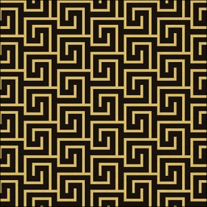 Lunch Napkin - Greek Key BLACK/GOLD