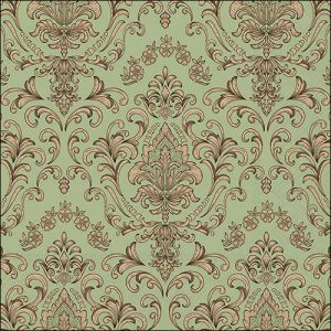 Lunch Napkin - Baroque Ornament GREEN