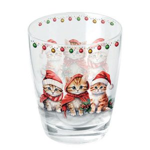 MUG (Water Glass) - Water Glass Funny Cute Kittens (250 mL)