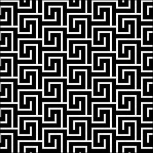 Lunch Napkin - Greek Key BLACK/WHITE