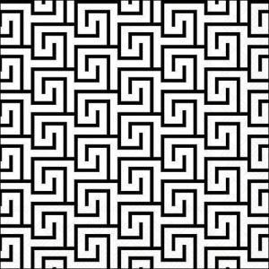 Lunch Napkin - Greek Key WHITE/BLACK