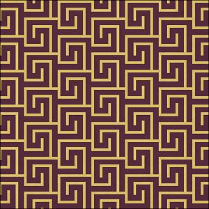 Lunch Napkin - Greek Key Bordeaux/GOLD