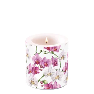 Candle SMALL - Elegant Orchids WHITE