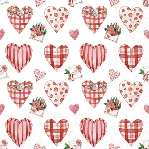 Lunch Napkin - Lovely Hearts