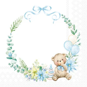 Lunch Napkin - Baby Teddy Bear BLUE