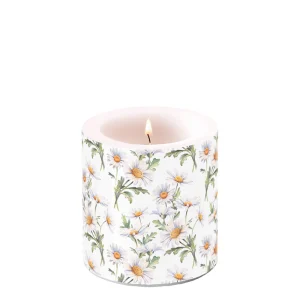 Candle SMALL - Beautiful Daisies WHITE