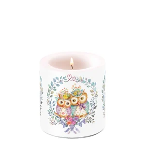 Candle SMALL - Owl Couple In Love