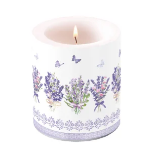 Candle MEDIUM - Lovely Lavender WHITE