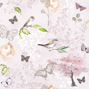 Lunch Napkin - Birds And Butterflies