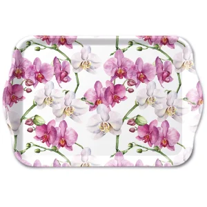 TRAY - Elegant Orchids WHITE (13 x 21cm)