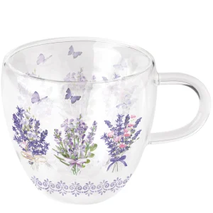 MUG (Double Wall) - Lovely Lavender WHITE (200 mL)