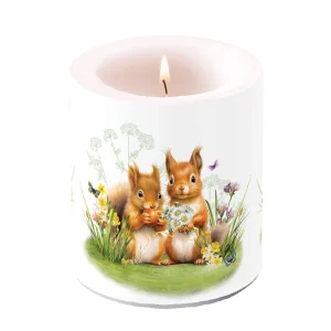Candle MEDIUM - Little Squirrels
