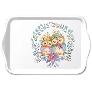 TRAY - Owl Couple In Love (13 x 21cm)