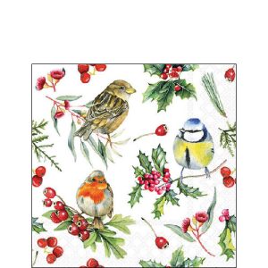 Cocktail Napkin - Birds In Winter