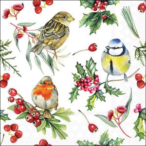 Lunch Napkin - Birds In Winter