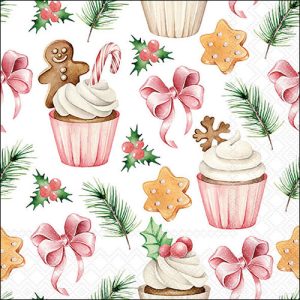 Lunch Napkin - Christmas Sweets PINK
