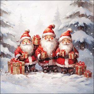 Lunch Napkin - Santa Triplets