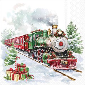 Lunch Napkin - Christmas Train