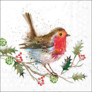 Lunch Napkin - Winter Robin