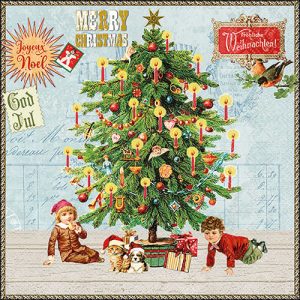 Lunch Napkin - Under The X-mas Tree BLUE