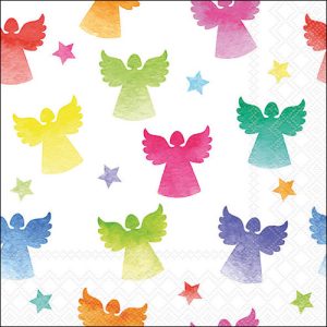 Lunch Napkin - Angel Silhouettes Colourful