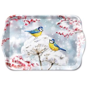 TRAY - Birds In The Snow (13 x 21cm)