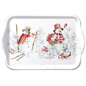 TRAY - Sporty Snowmen (13 x 21cm)