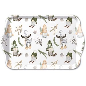 TRAY - Forest Gnomes WHITE (13 x 21cm)