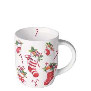 MUG - X-mas Stockings WHITE (200 mL)