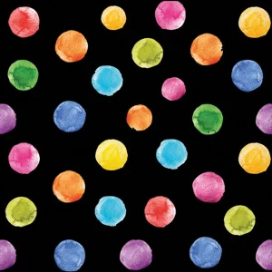 Lunch Napkin - Polka Dots BLACK
