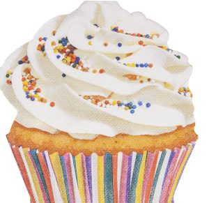 Lunch Napkin - Delicate Cupcake (SHAPED EDGE)