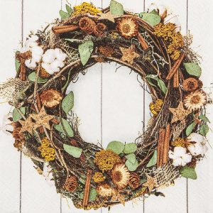 Cocktail Napkin - Country Wreath