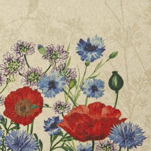 Cocktail Napkin - Wild Poppies RECYCLED