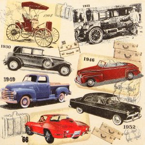 Lunch Napkin - Classic Cars