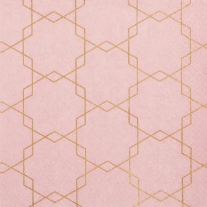 Lunch Napkin - Art Deco Pattern ROSE