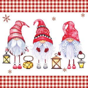 Lunch Napkin - Scandinavian Gnomes