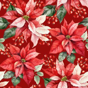Lunch Napkin - Julestjerne antique red