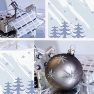 Lunch Napkin - Prettige Kerstdagen silber