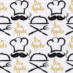 Lunch Napkin - Bon Appetit Souhaite d. C.