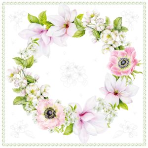 Lunch Napkin - Guirnalda de Magnolias