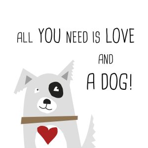 Lunch Napkin - Love and Dog