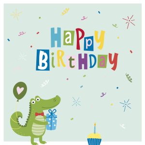 Lunch Napkin - Croco Birthday