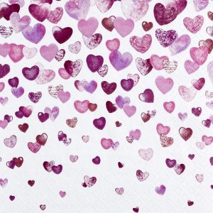 Lunch Napkin - Lovely Hearts