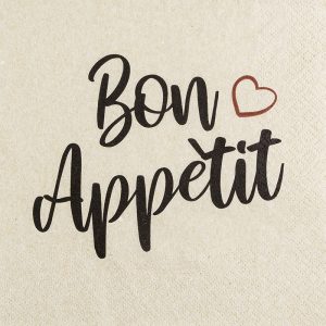 Lunch Napkin - Bon Appetit Avec Coeur