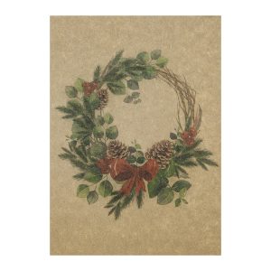 Greeting Card (Christmas) - Natural Wreath RECYCLED