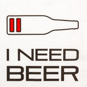 Lunch Napkin - I need Beer