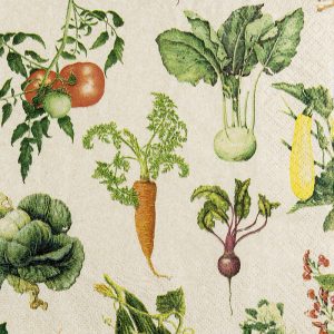 Lunch Napkin - Vegetable Lovers RECYCLED