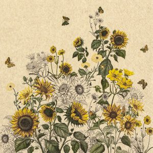 Lunch Napkin - Sunflower Field RECYCLED
