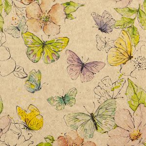 Lunch Napkin - Colourful Butterflies RECYCLED