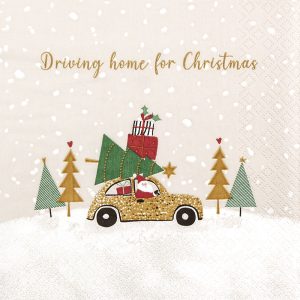 Lunch Napkin - Driving Home for Xmas